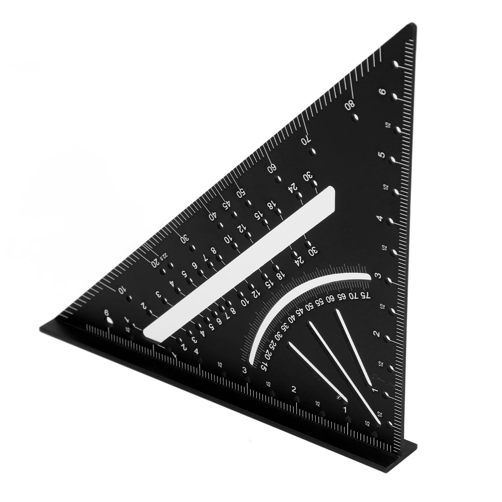 Lineal, 7-Zoll-90-Grad-Winkelmesser for Sparren, dreieckiges Winkellineal aus Aluminiumlegierung for die Holzbearbeitung