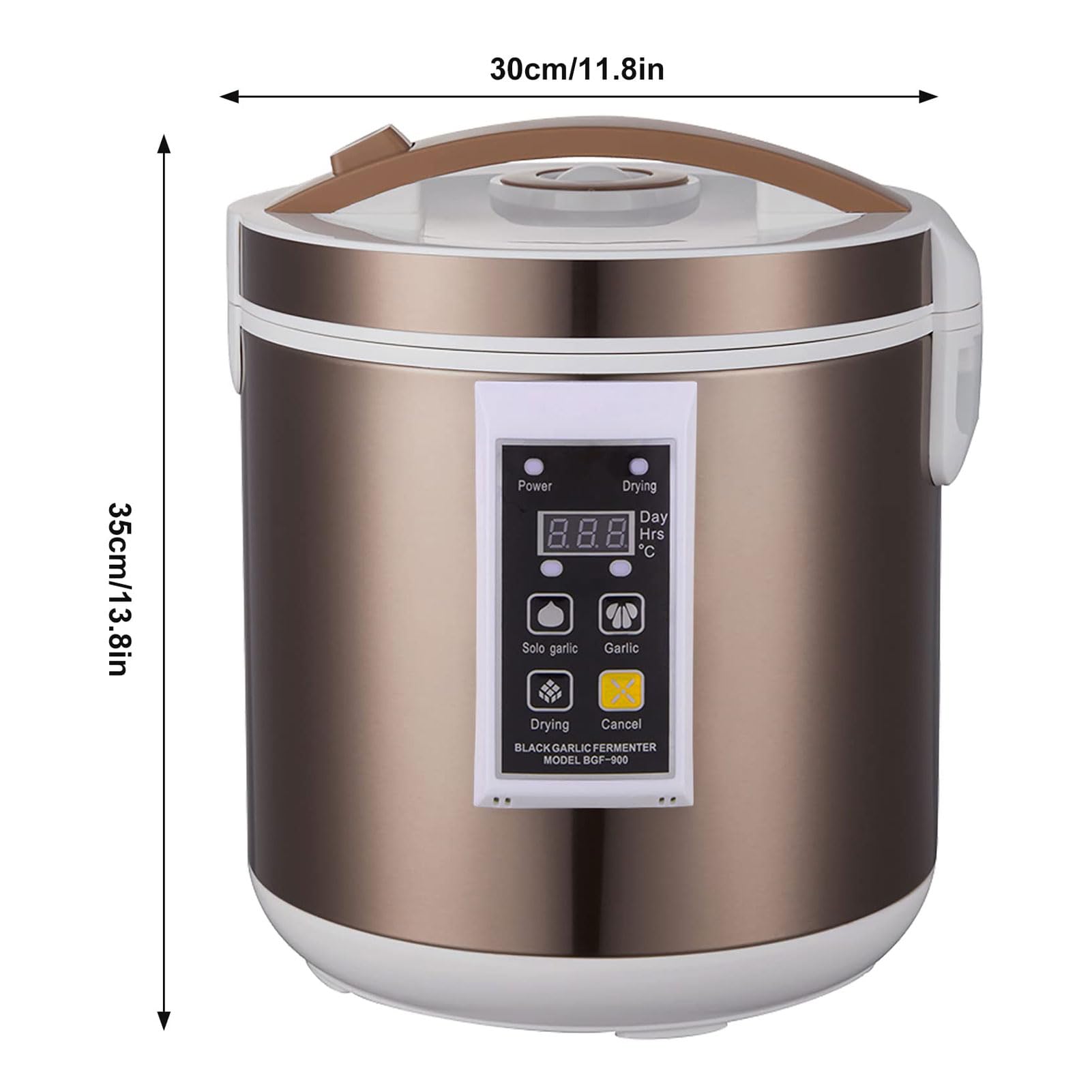 Máquina de fermentación automática, olla fermentadora multifuncional de 5 litros con estante de ajo de 2 niveles para yogur, natto, arroz dulce y más