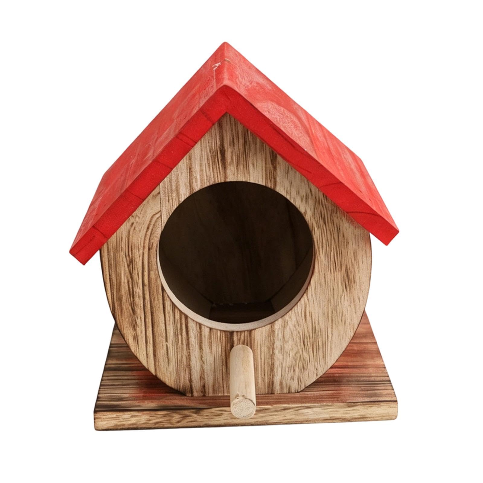 Casetta per Uccelli Realizzata in [Materiale], Casetta per Uccelli Portatile da Appendere, per Giardino, Terrazzo O Finestra, Rosso