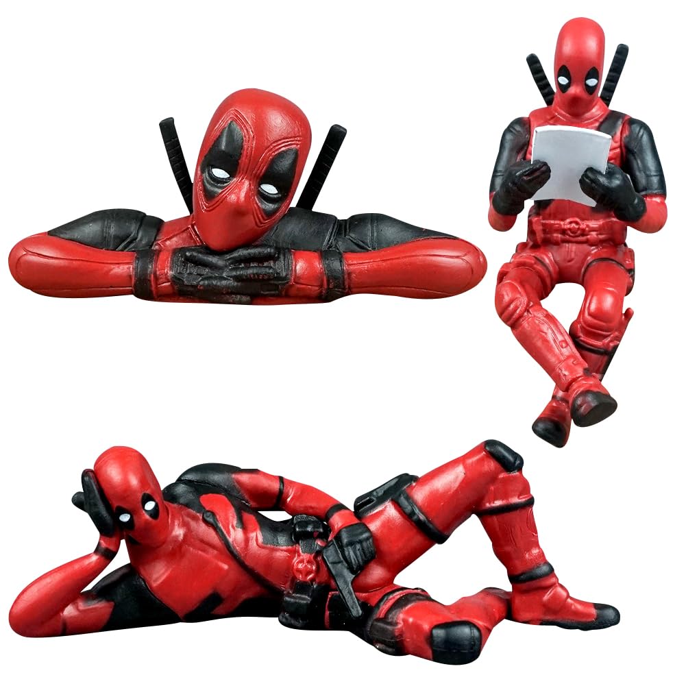 Deaadpooll Figura, 6 Piezas Anime Acción Figura, Heroes Figuras de Acción, PVC Figura Estatua, Decoración de Sobremesa, Coleccionables de Dibujos, Adorno para Tarta