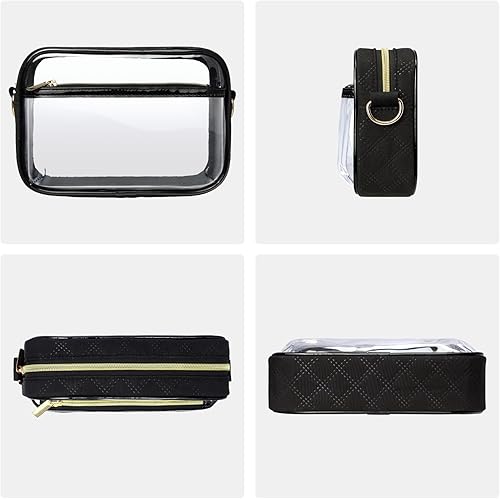 Miniatura 9 de PACKISM - Bolsos transparentes para mujeres aprobados para usar en estadios, bolso cruzado para conciertos, para el día del partido, eventos,