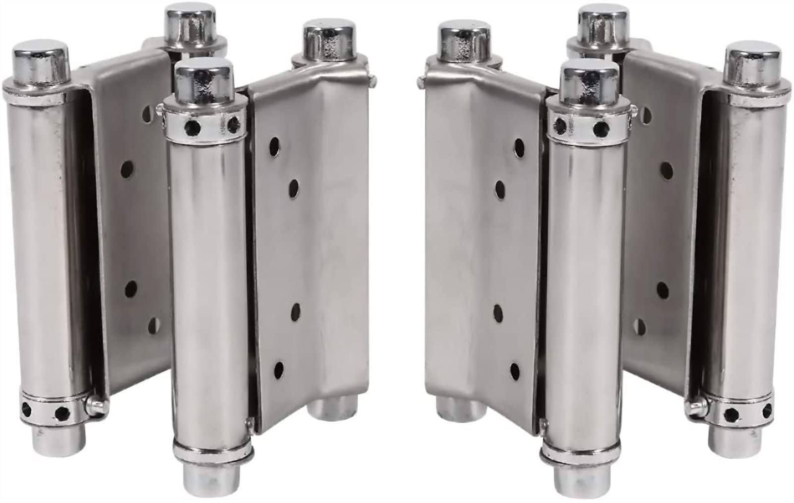 2 Paia di Cerniere a Molla a Doppia Porta a Doppia Porta in Acciaio Inox 3 Pollici chiudono automaticamente la Porta, Cerniere a Doppia Molla Aperta Sia all'Interno Che all'Esterno (Size : 3 inch)