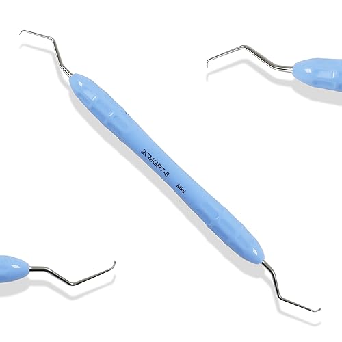 Miniatura 4 de Osung 2CMGR7-8 Mini Curetas dentales Gracey, mango de silicona autoclavable, GR 7-8