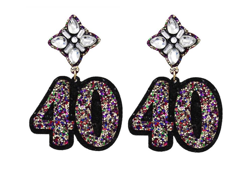 Birthday Glitter Drop Post Earrings - Shimmering, Jewelry, Memorable Milestone, Sparkles