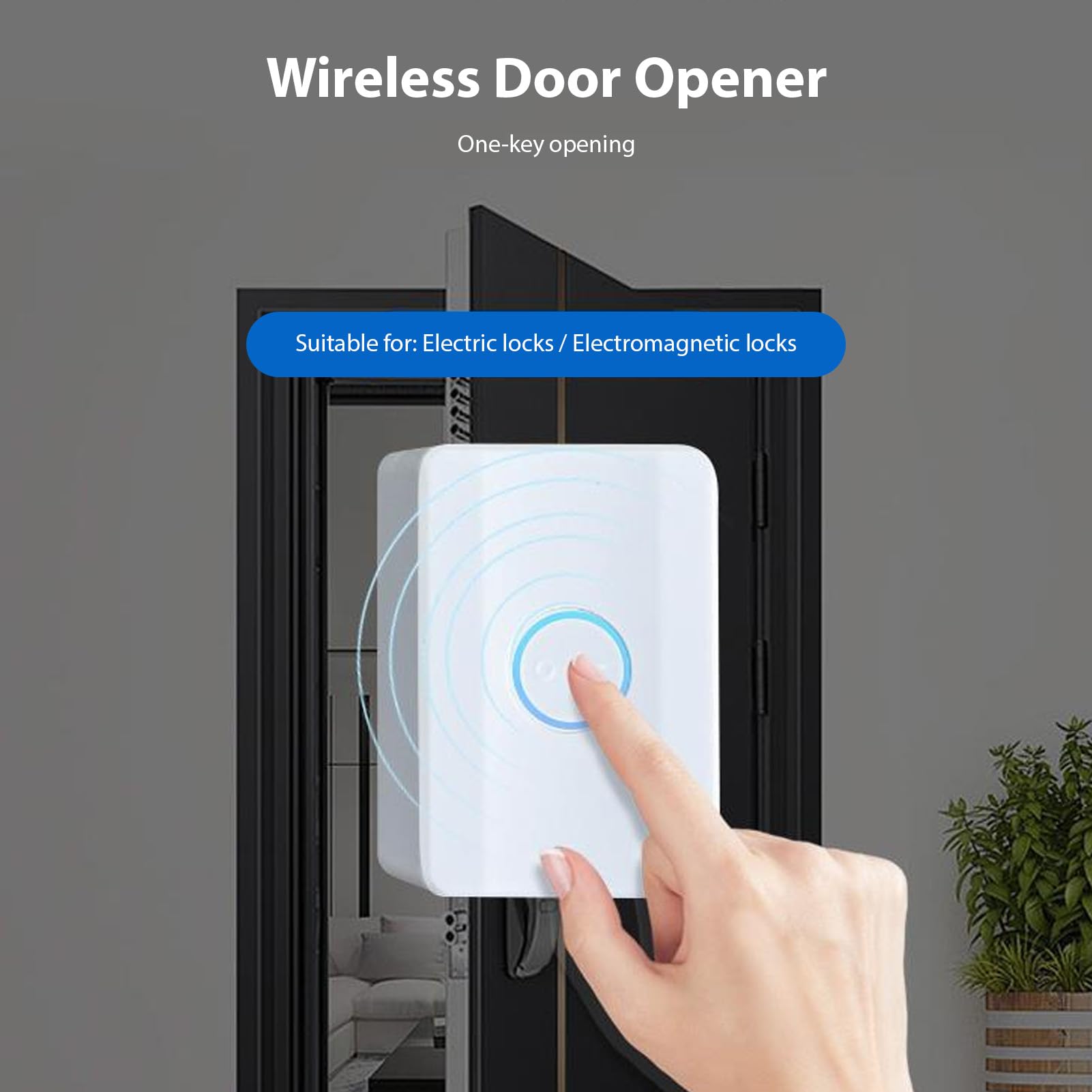Marhynchus Timbre Inalámbrico Intercomunicador con Conversación Bidireccional, Pulsador para Desbloquear, Timbre con Vídeo Inteligente de 433MHz para Casa, Apartamento, Villa, Aula