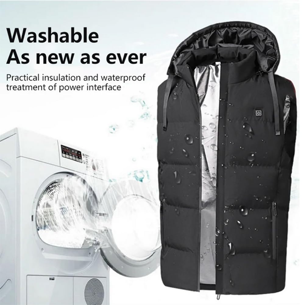 Hombres Chaleco Calentador Eléctrico Calefactable Lavable M-4XL