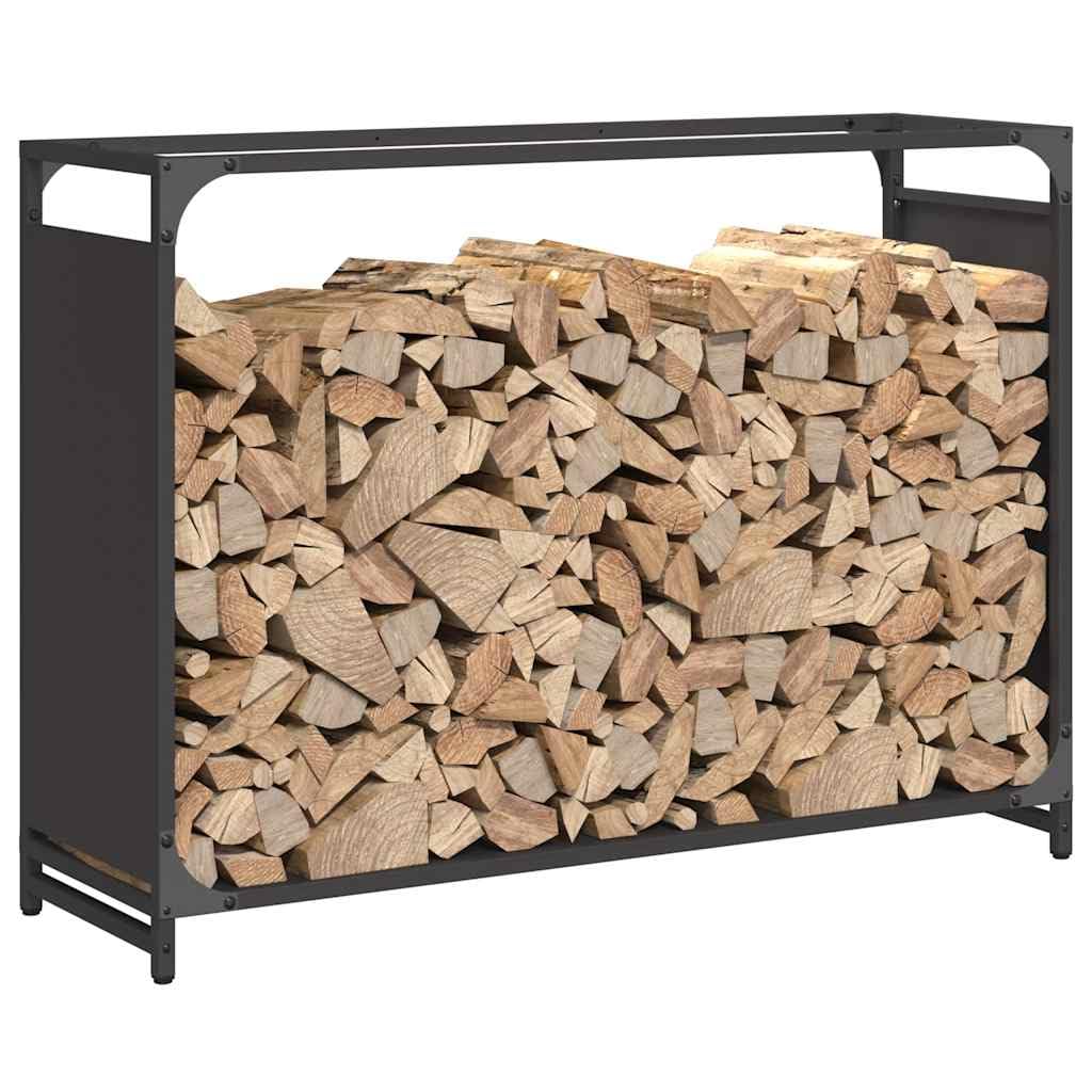 Portant Madera Calefacción Negro 90x28x65 cm