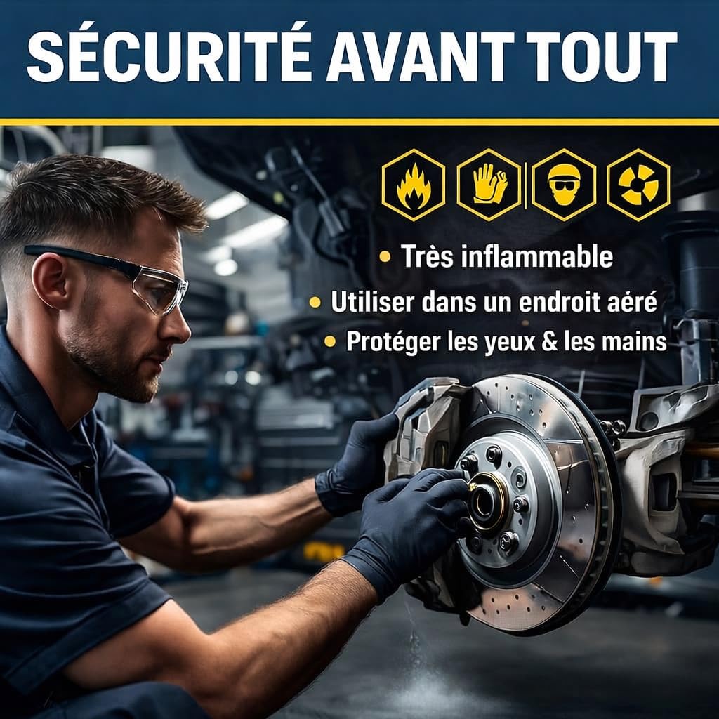 GiDeli Nettoyant pour freins - Bidon de 5 x 5 l - Pour voiture, moto et vélo - Élimine l'huile, la graisse, la poussière de frein, les résidus de colle - Dégraissant d'atelier, séchage rapide, sans