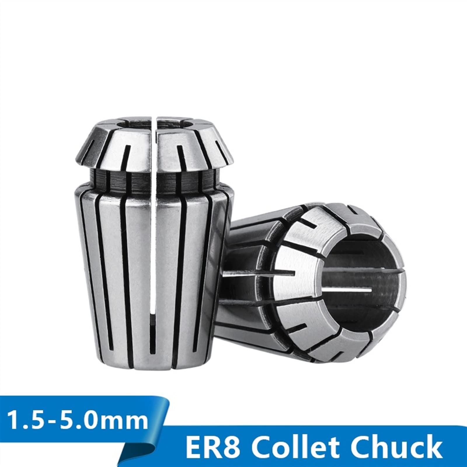 Milling Chuck ER8 Precision Collet Chuck 1-5mm 1/8-1/4 Spring Collet Chuck ForMilling Lathe Spring Chuck Holder 1Pcs(ER8 2.5mm)