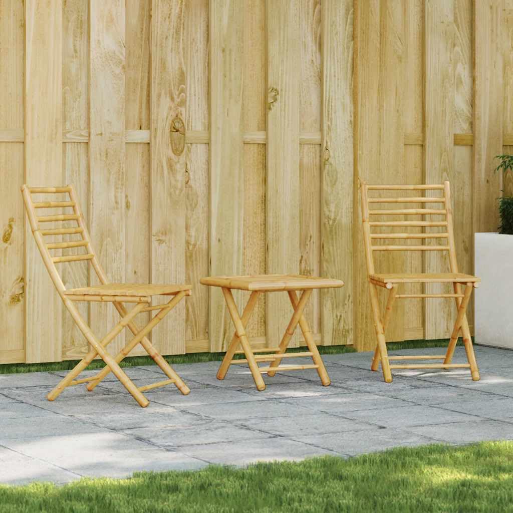 Chaise pliable bois naturel 130 kg et table de bistro gain de place pour rangement facile