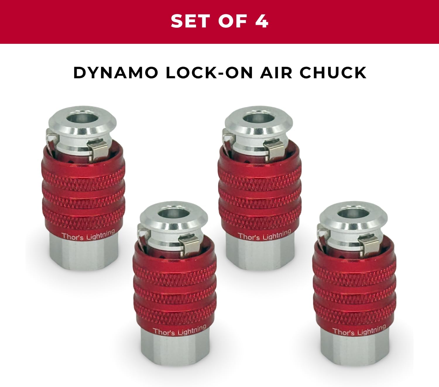 Thor's Lightning Air Systems Dynamo Lock-On Air Chuck (Set of 4)