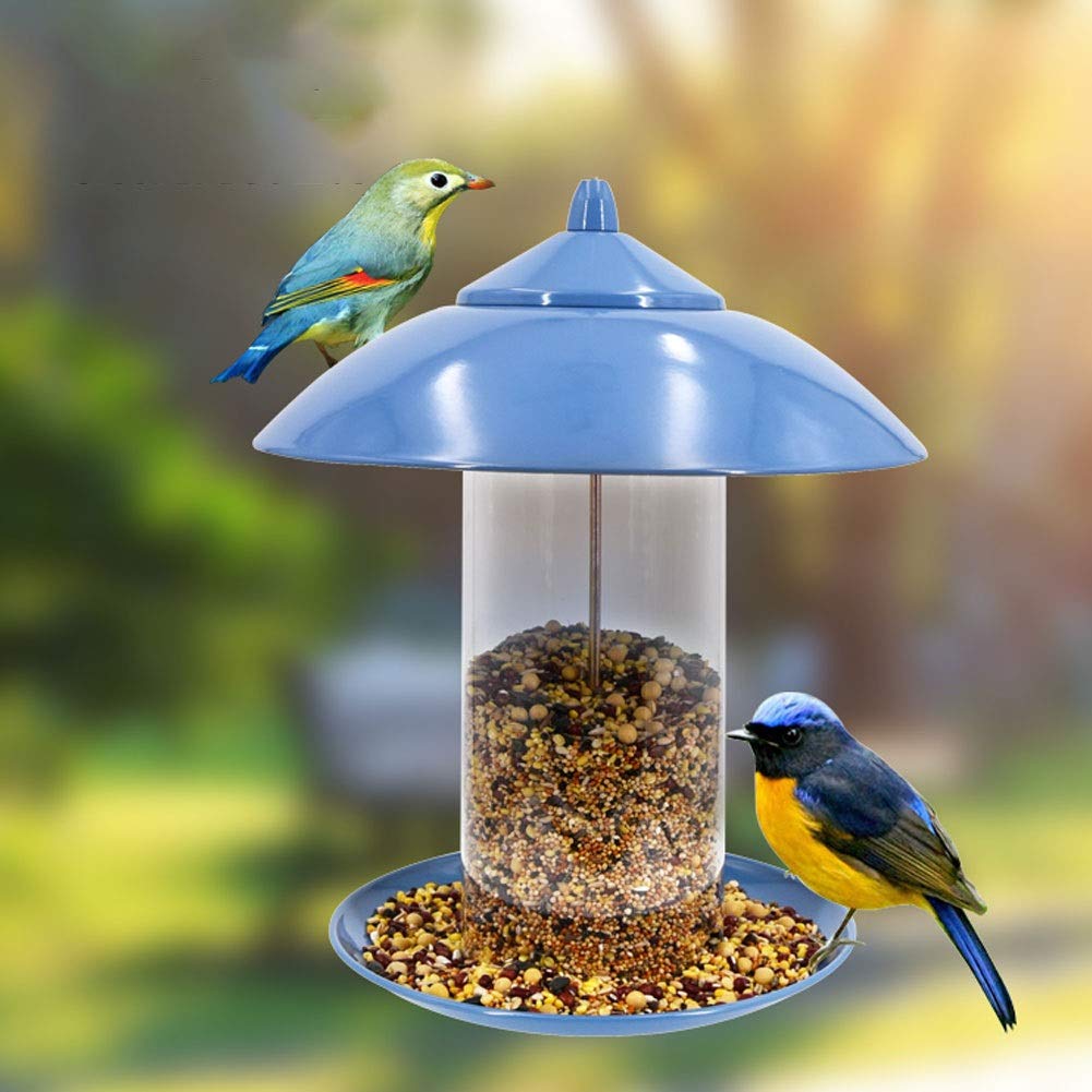 Mangiatoia per Uccelli Esterno Selvatici Appeso Alimentatore Uccello Selvatico, Gazebo Uccello Alimentatore e Decorazione del Giardino for osservatori di Uccelli e Bambini