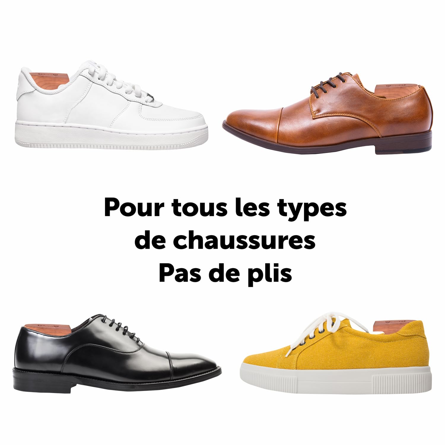 Blumtal - GAGNANT DU TEST - Embauchoir chaussures homme et femme en bois de cèdre avec chausse-pied, taille 38 à 47, 1, 2 ou 5 paires