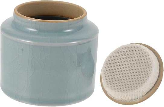 Mobestech Style Ceramic Storage Can Airtight Jar for Dry Food Tea Sugar Pepper Decorative Storage Container for Home Decor