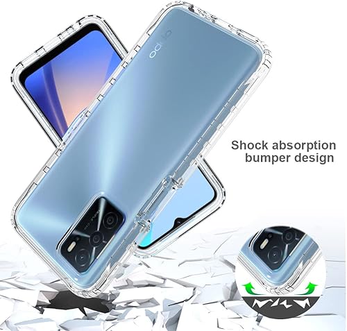 Miniatura 3 de Funda compatible con Oppo A54s 4G  A56 5G  A16 4G  A16s 4G  A55 5G, funda protectora de dos capas anticaídas y absorción de golpes compatible con