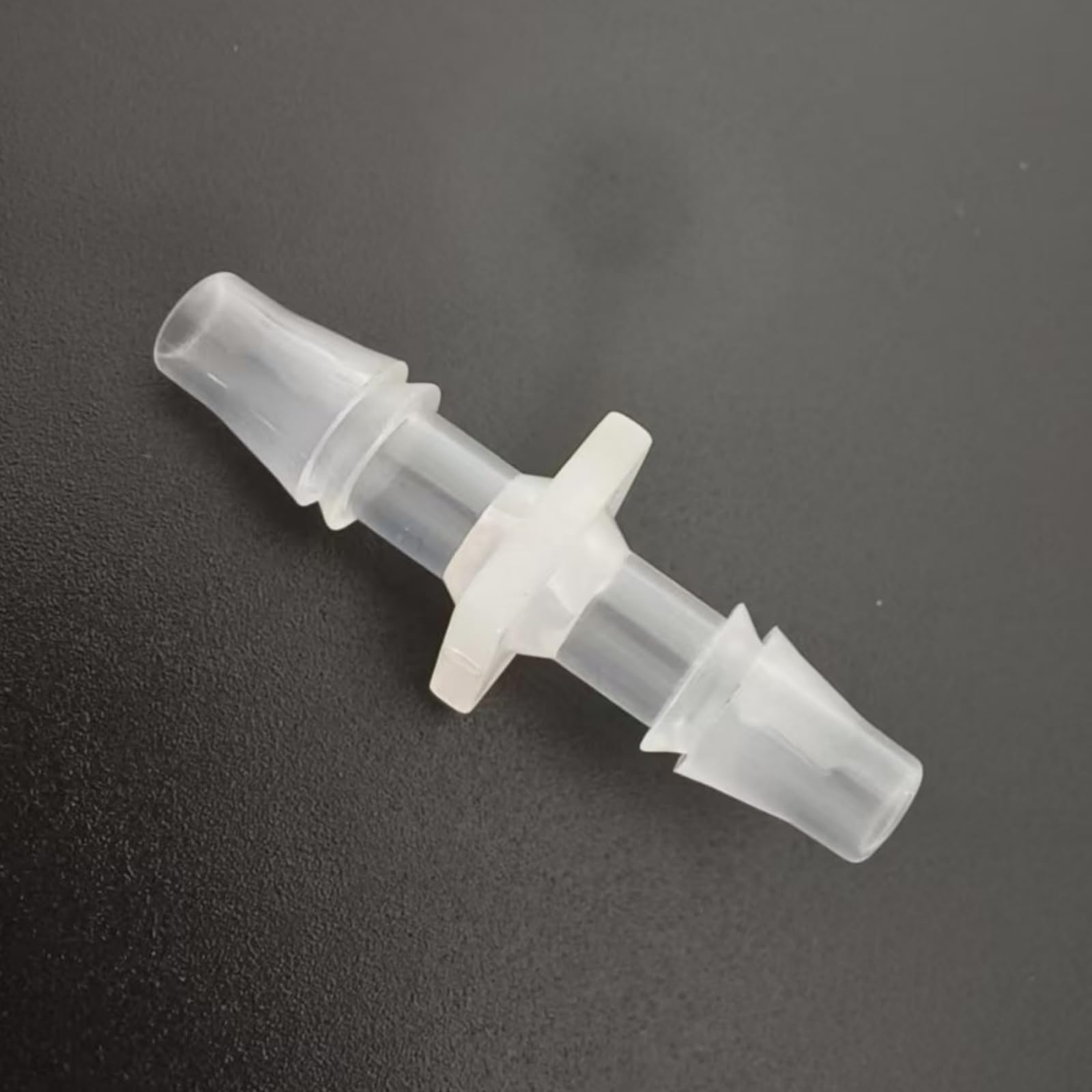 25 Pack Hose Barb Connectors - Equal Straight Barbed Hose Fittings, Polypropylene (PP), Clear and Transparent(7/32 Inch-5.6mm)