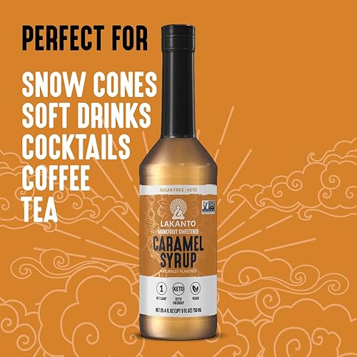Miniatura 5 de Lakanto Jarabe de sabor simple sin azúcar edulcorante de fruta de monje perfecto para café cócteles conos de nieve refrescos otras bebidas apto para