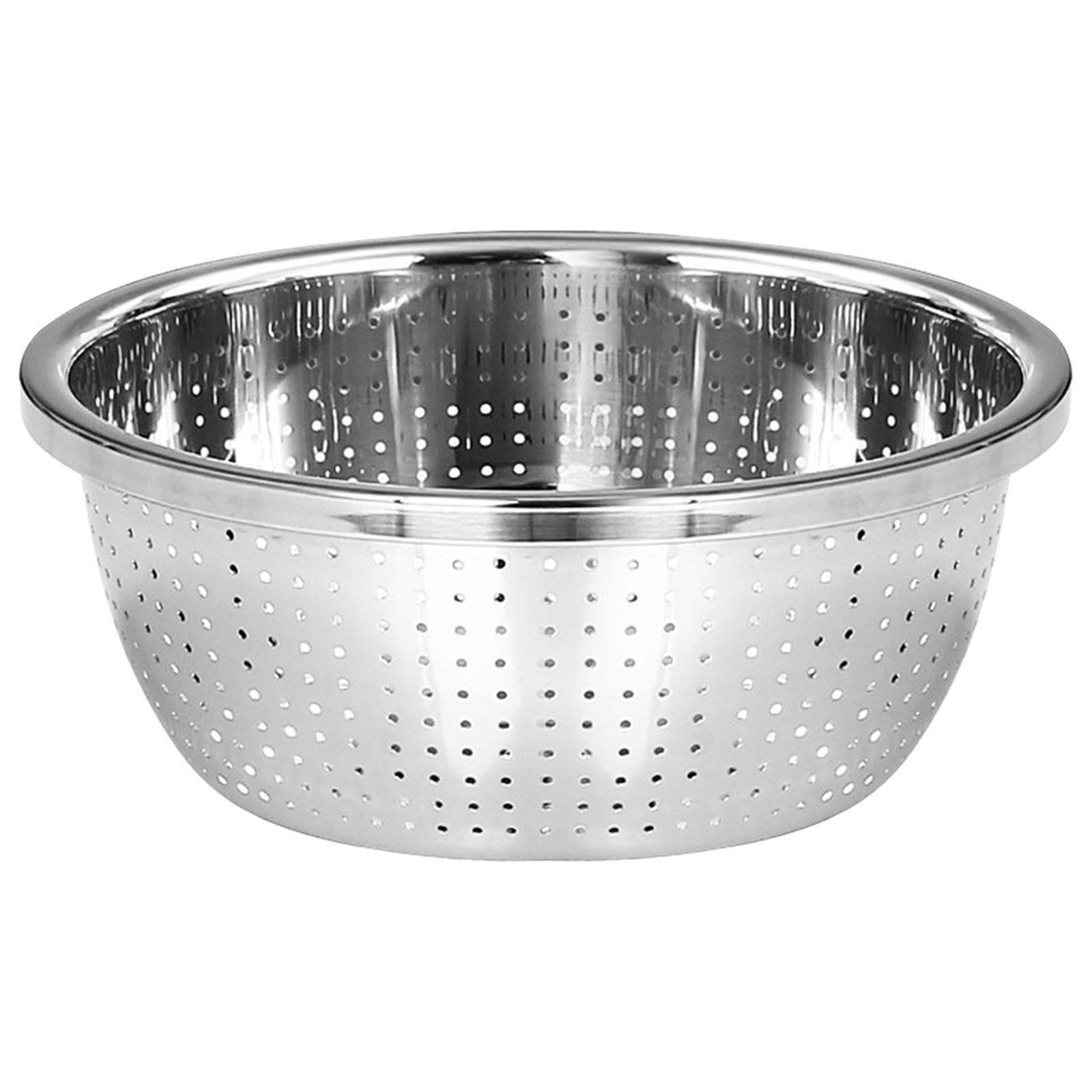 Colador de malla de alta resistencia y 32cm para escurrir pastas de forma segura en la cocina.