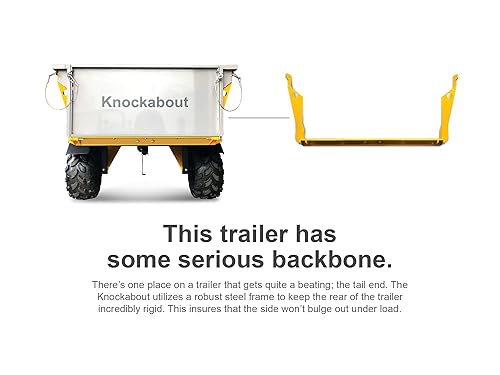 Miniatura 2 de Zimmerman Knockabout - Remolque todoterreno ATV UTV de capacidad de carga de 1,200 libras, ruedas de 18 pulgadas, 18 pies cúbicos, cama de volquete