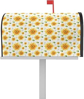 Mailbox Covers Magnetic Post Box Cover Sunflower Pattern Vibrant Nature Elements Mailbox Cover for Outdoor Garden Yard Decorations Standard Size 18.5" X 21.7"