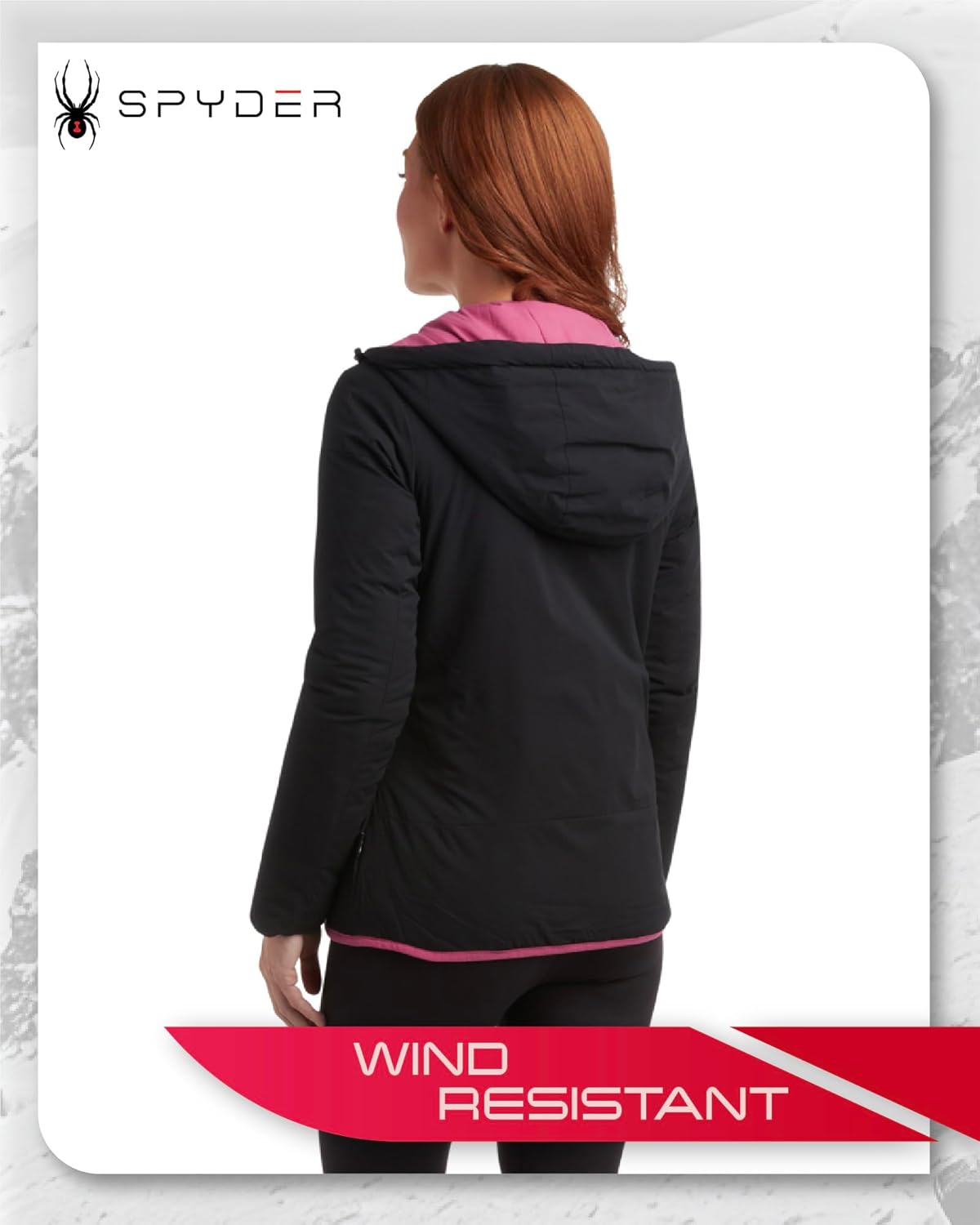 Spyder Womens Windbreaker Jacket - Lightweight Insulated Wind Resistant Waterproof Jackets for Women Zip Up Womens Jacket - Image 6