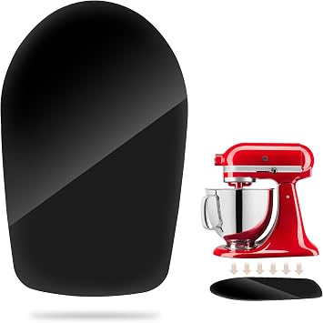 Mixer Slider Compatible with 4.5-5 QT Kitchen Aid Stand Mixers, Kitchen Countertop Storage Mover Sliding Caddy Mixer Slider Mat for Kitchen Aid Stand Mixer Accessories Attachment Black