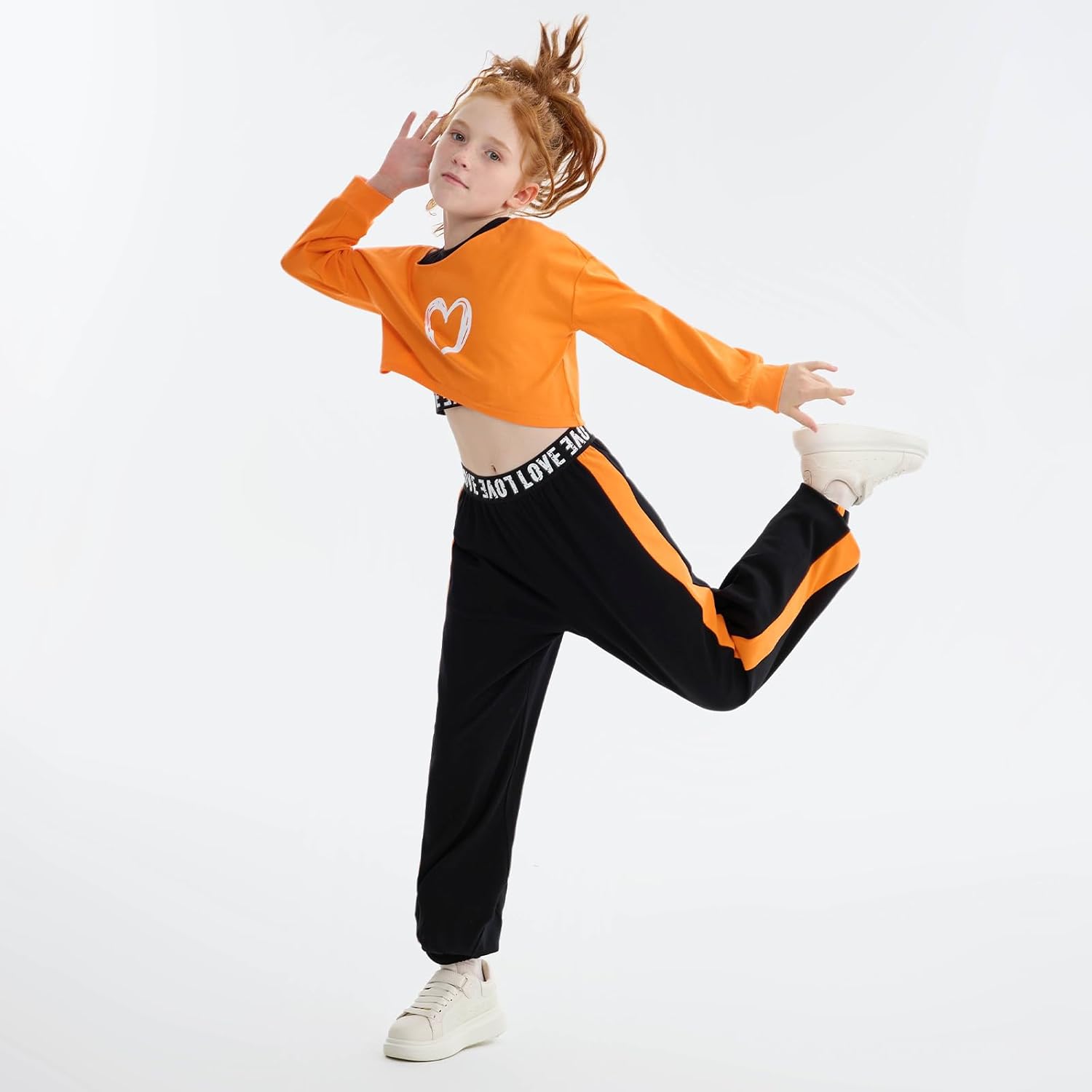 Girls 3 Piece Outfits Graphic Crop Top Camisole and Sweatpants Set Summer Workout Shirt Tank and Pants Overalls - Image 3