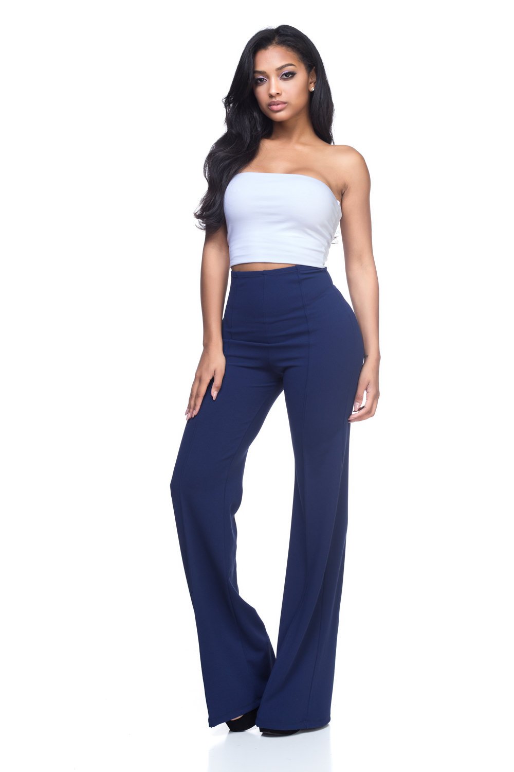 Cemi Ceri Women’s High Waist Wide Leg Dress Pants – Elegant Work Trousers, Office & Casual Wear, Flared Business Slacks