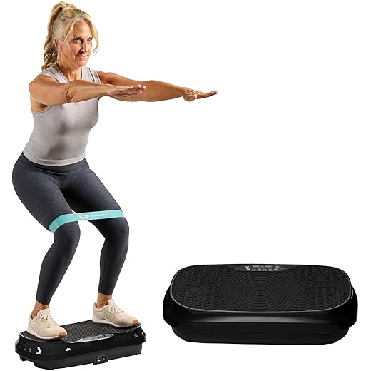 Lifepro Waver Mini Vibration Plate - Whole Body Vibration Platform Exercise Machine - Home & Travel Workout Equipment for Weight Loss, Toning & Wellness - Max User Weight 260lbs