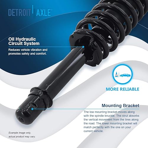 Miniatura 464 de Detroit Axle - Puntal delantero para Hyundai Sonata 2012-2014 2012-2015 Kia Optima, puntal lateral izquierdo con montaje de resorte helicoidal 2013