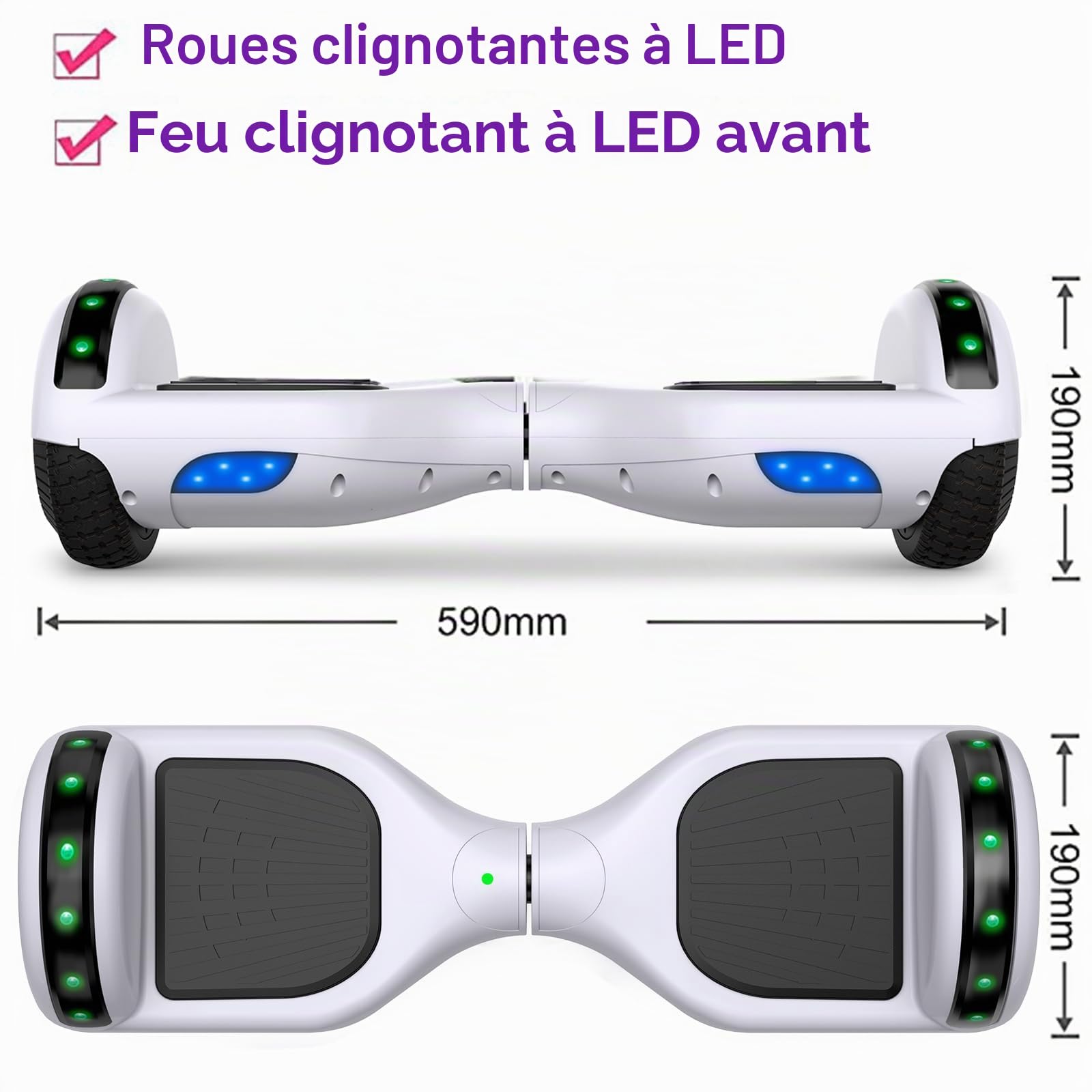 Hoverboard for kids, hoverboard with Bluetooth speaker, powerful dual motor, LED lights, best choice for kids