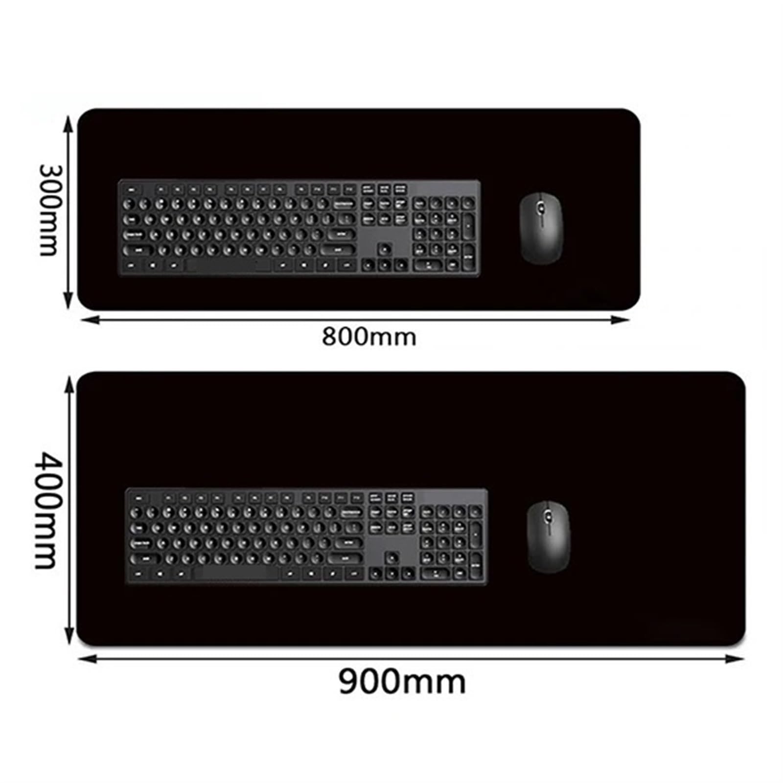 Repose-poignet pour clavier Tapis de souris bord verrouillage grand tapis en caoutchouc naturel imperméable bureau clavier(Color1,1000x550x3mm)