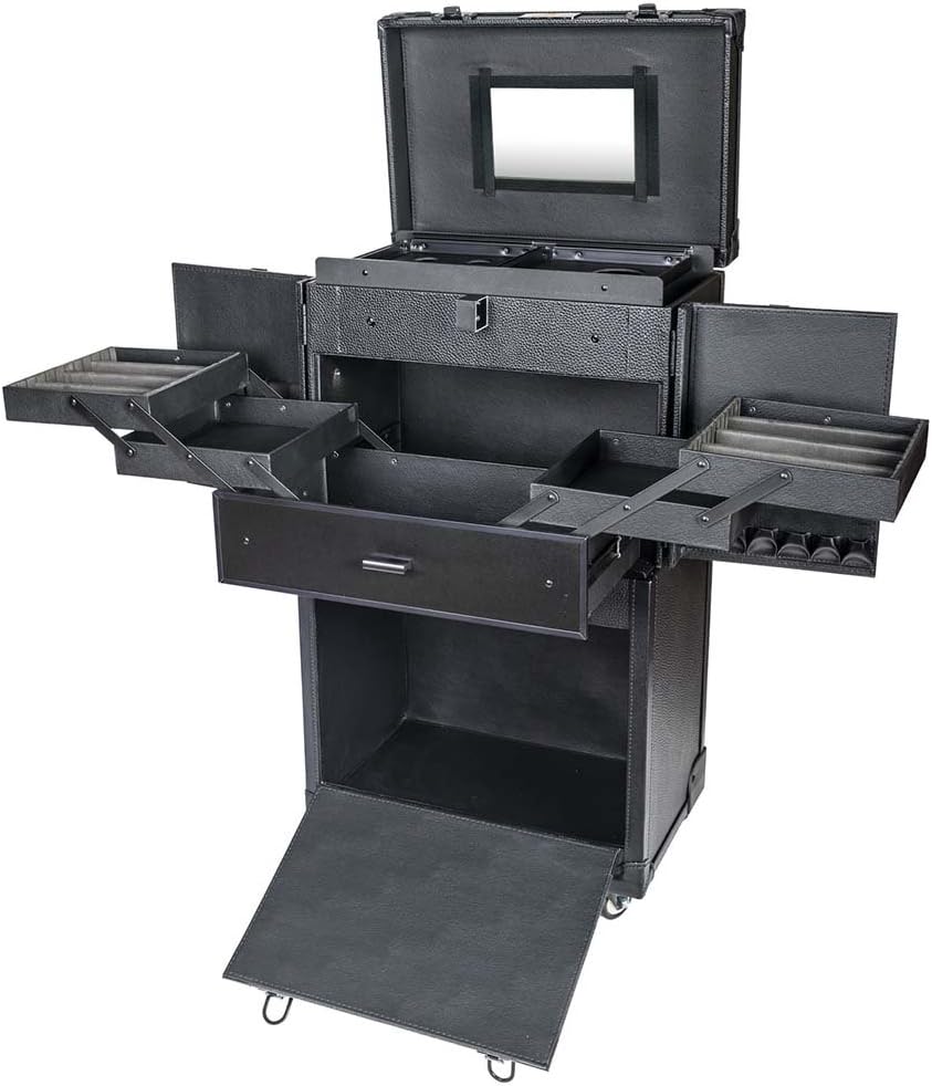 SHANY Rebel Series Pro Makeup Artists Multifunction Cosmetics Trolley Train Case,