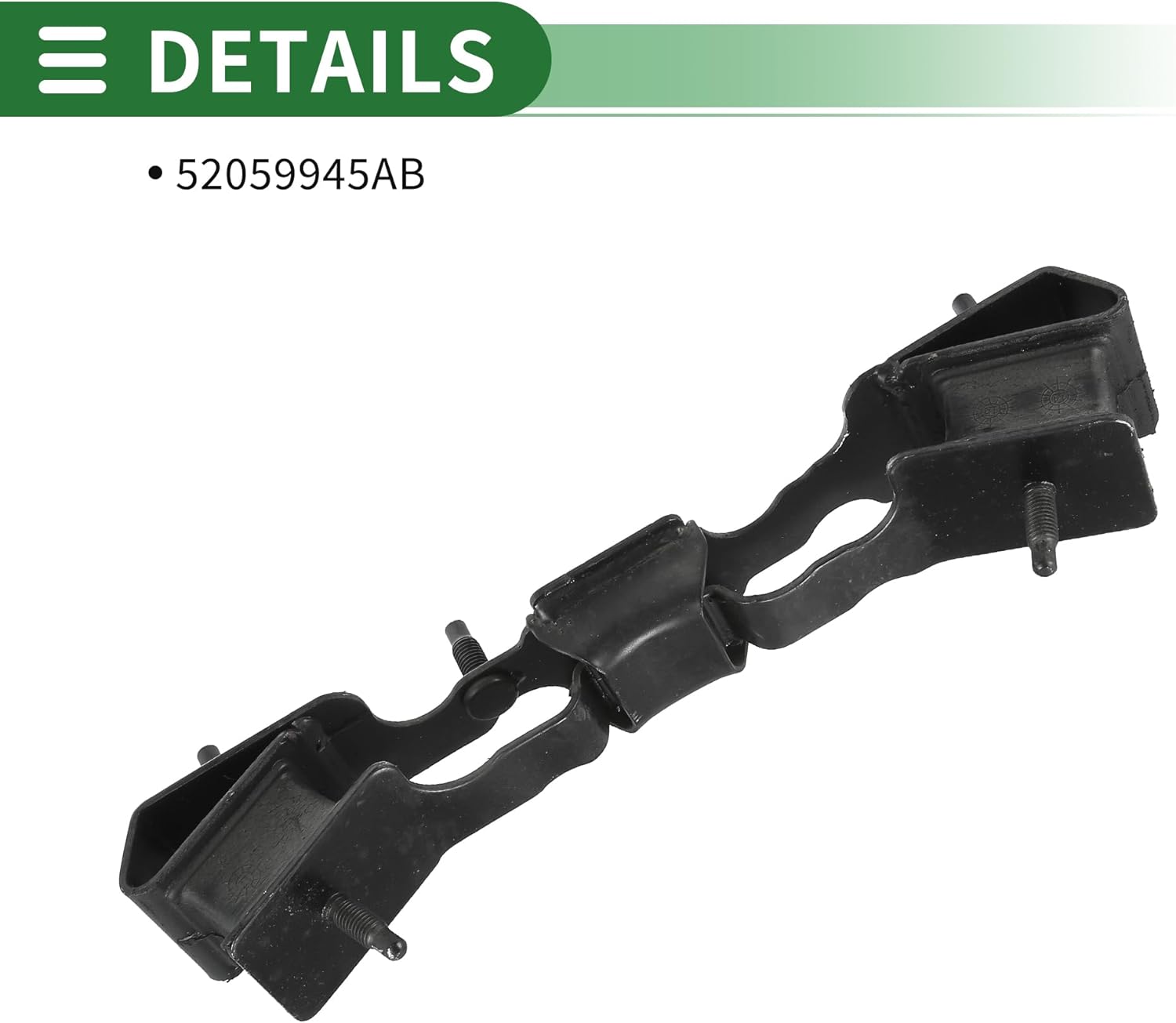 Motoforti Engine Motor Mount, Transmission Mount, for Jeep Wrangler 3.8L 2007-2011, No.52059945AB, Black