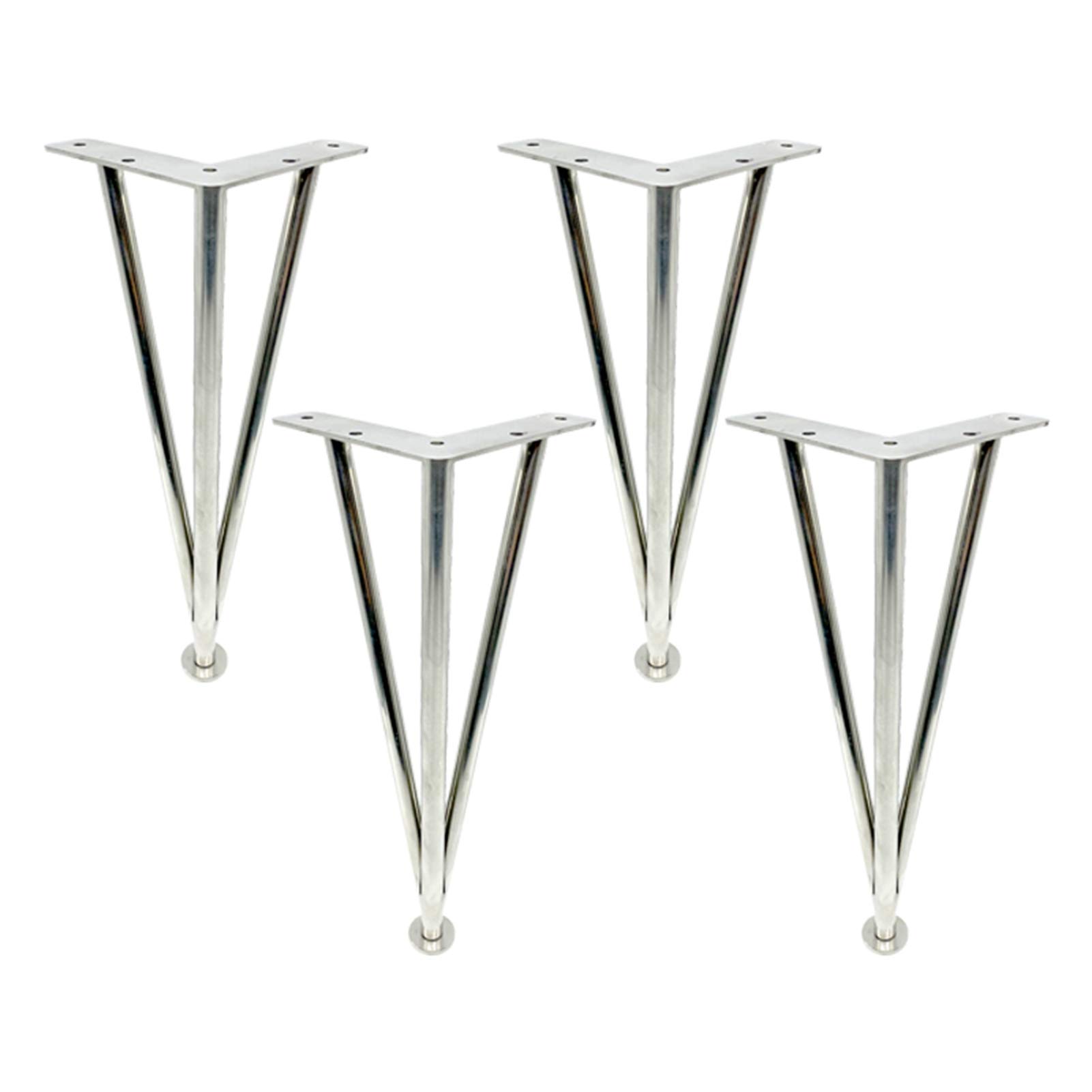 Patas de mesa, patas de repuesto para muebles, estilo horquilla, patas ajustables de metal resistentes, patas de soporte triangulares, para mesa de comedor, escritorio, armario, mesa de centro o mesi