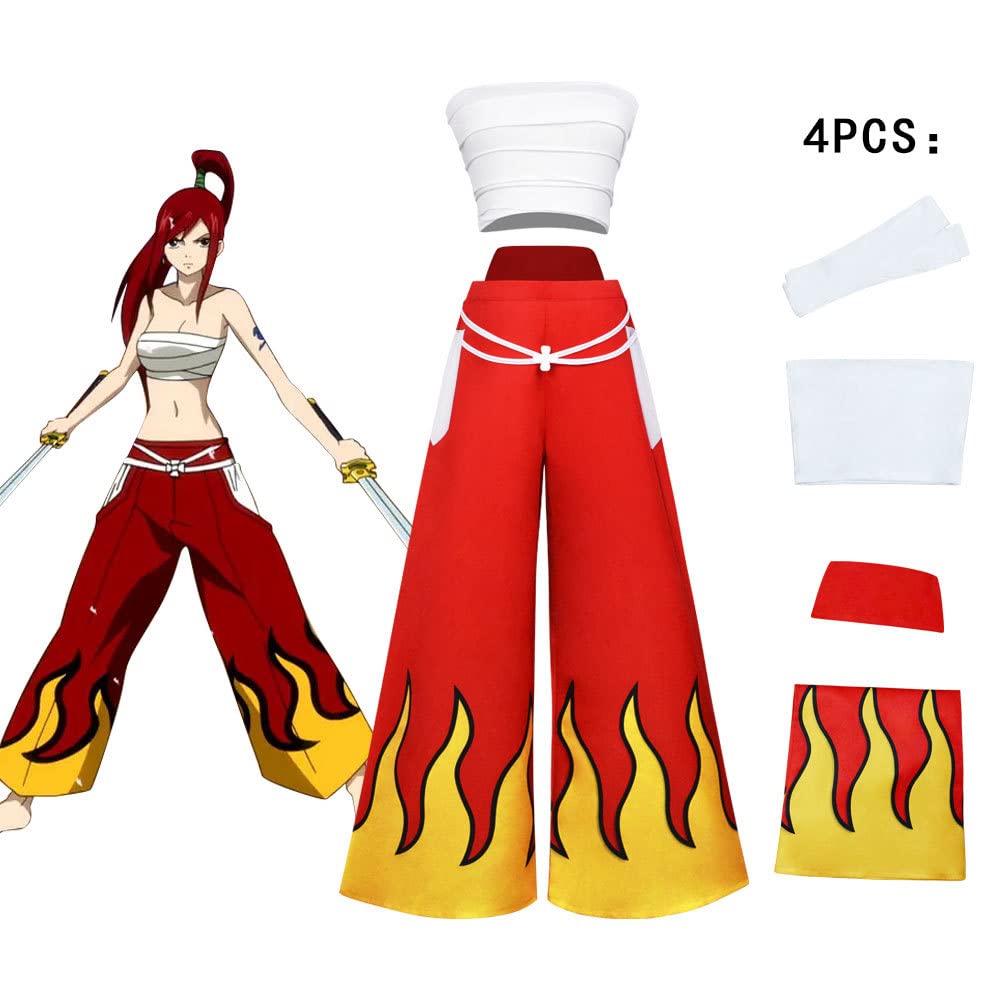 Erza Scarlet kostium cosplay, anime, Erza, Scarlet, do odgrywania ról, strój damski, zestaw, na Halloween, karnawał, imprezę