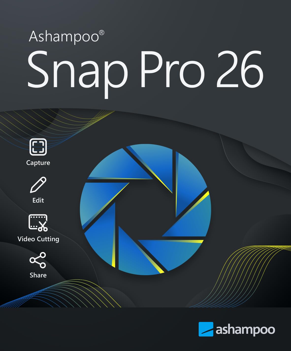 Ashampoo Snap Pro 26 – Screenshots & Videos aufnehmen, bearbeiten und teilen inkl. Live Edit | 1 Gerät | 1 Benutzer | PC Aktivierungscode per Product Key Card