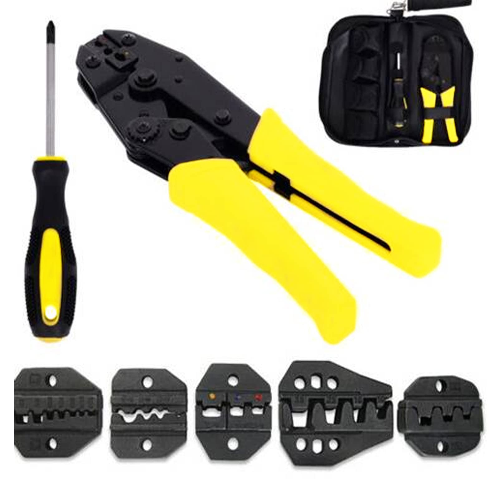 Buy MYOYAY Crimping Tool Kit Ratcheting Wire Crimpers Tool with Carry