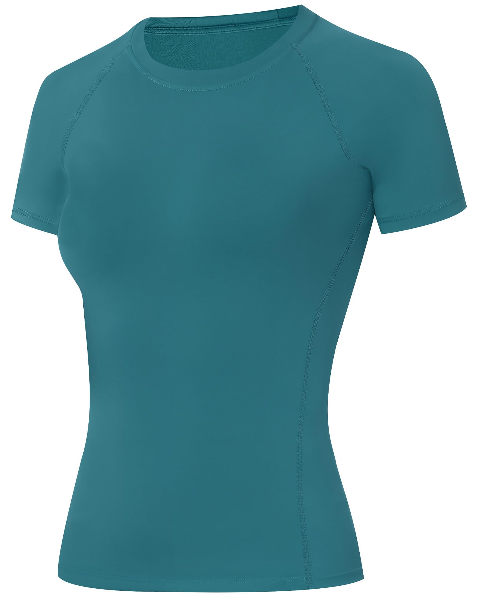 ELIRAVO Kompressionsshirt Damen Kurzarm, Sportshirt mit Raglanärmeln, Atmungsaktives Funktionsshirt Schnell trocknend, Sport T-Shirt für Fitness Gym Laufen Yoga