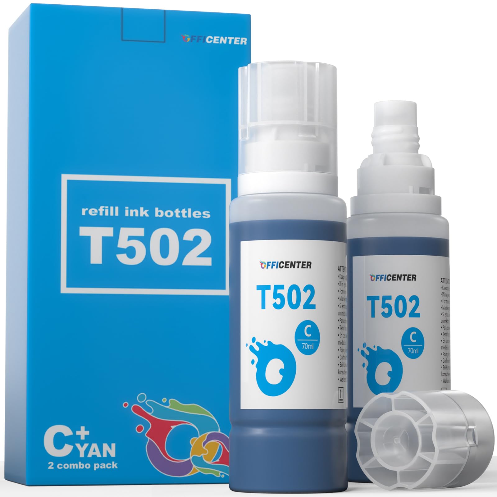 Refil Tinta TKNCCC 502ml - Compatível Com Ecotank ET-2850 ET-3850 ET-4760 - Alta Capacidade