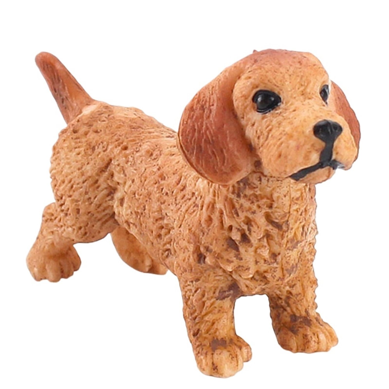 Dog Puppy Miniature Simulation Figurine Desktop Ornament Dollhouse Decor