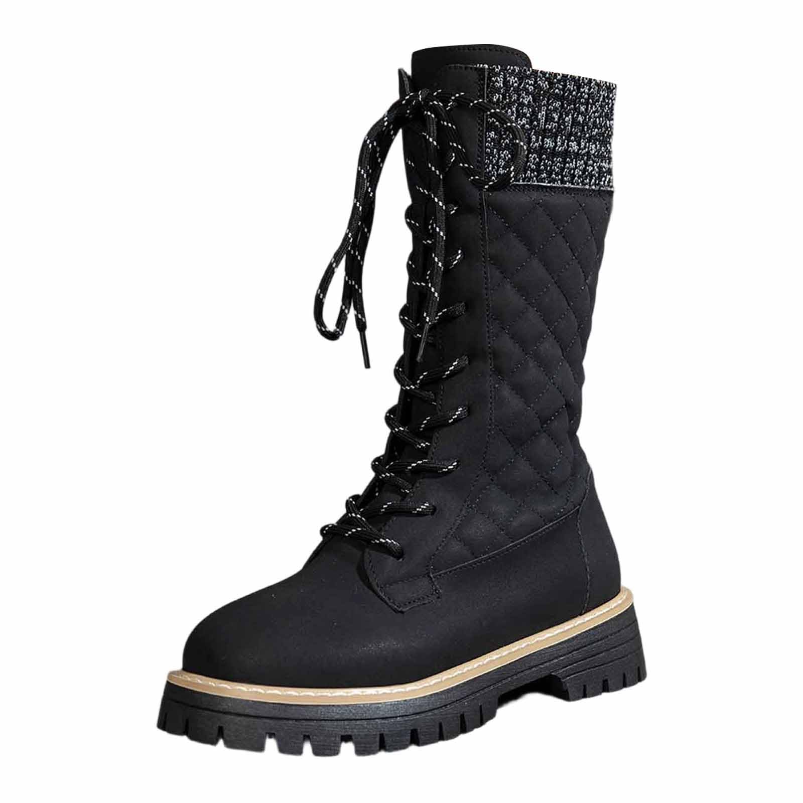 Generico Scarponi Neve Donna Impermeabili Calde Antiscivolo Scarpe Da Neve Dopo Sci Con Fodera Imbottiti Stivali Scarponi Termiche Stivaletti Invernali Doposci Snow Boots Per All'acqua Trekkin