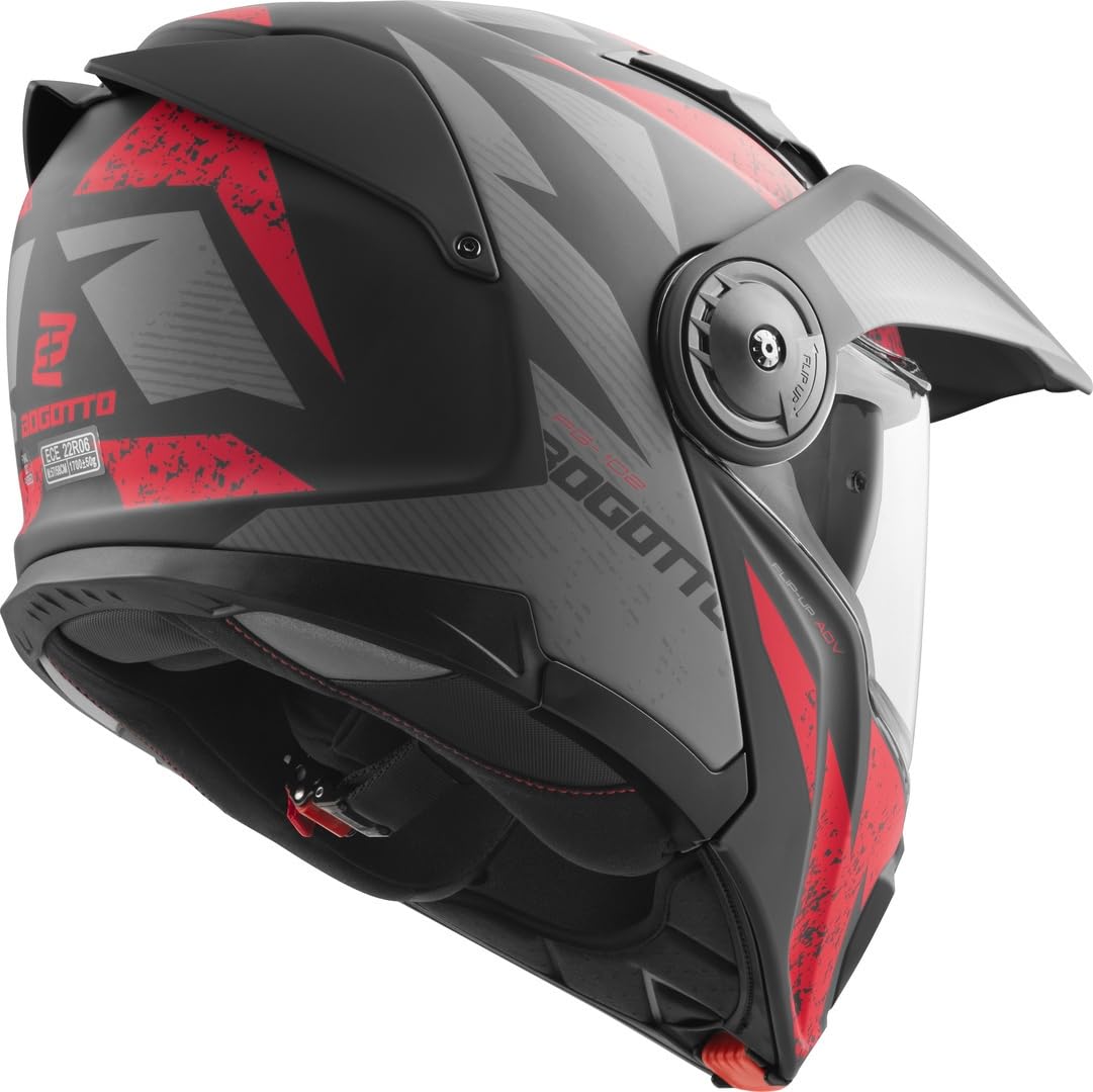 Bogotto FG-102 Safari Fiberglas Enduro Klapphelm