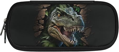 HUIACONG Cool T-Rex - Estuche para bolígrafos rugidos para hombres y niños, estuche multifunción con ranura para bolígrafos, caja de lápices con