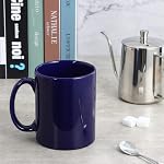 22 OZ Grande tasse de café extra, Harebe Coupe de thé en céramique lisse Boss pour bureau et maison, grande capacité et poignée, pour les hommes de papa, bleu