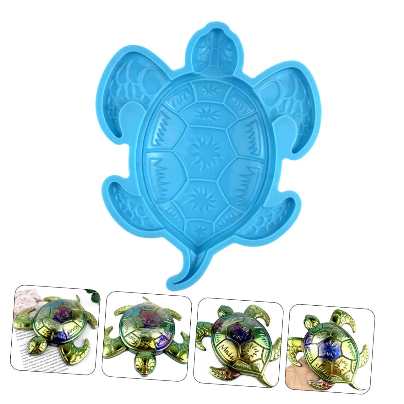 OFFIGAM Schildkröten Silikonform - Epoxid Gussform 20,9x9,0x2,2cm