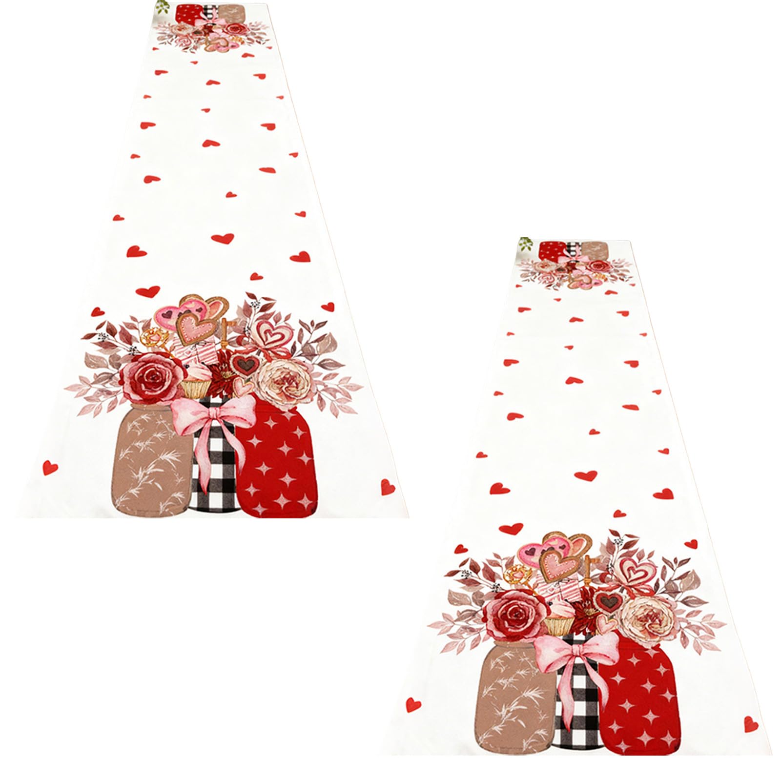 Carotoe C Arotoe Multifunctional Dinner Tablecloth With Heart Pattern Breathable Linen Texture Washable Perfect For Kitchen Decorating Practical Table Over Love Pattern Linen