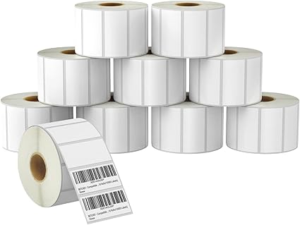 BETCKEY Removable Film Labels - 1.25 X 1 Inch Address Labels, 6 Rolls, 8280 Labels Total
