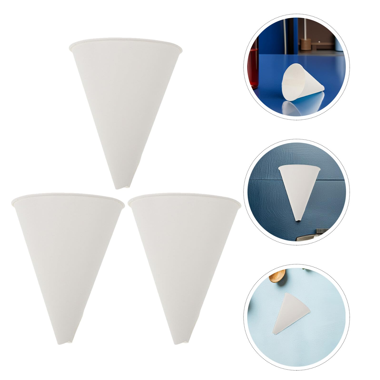 Amosfun 150 Piezas Embudo de Aceite Desechable de Papel Unidades para Cambio de Aceite de Coche para Repostar y Trasvase de Líquidos el Taller o Cocina