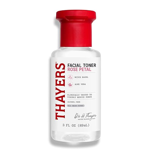 Thayers - Tónico facial de hamamelis sin alcohol con fórmula de aloe vera, transparente, pétalos de rosa, 3 onzas líquidas Thayers - Tónico facial de hamamelis sin alcohol con fórmula de aloe vera, transparente, pétalos de rosa, 3 onzas líquidas